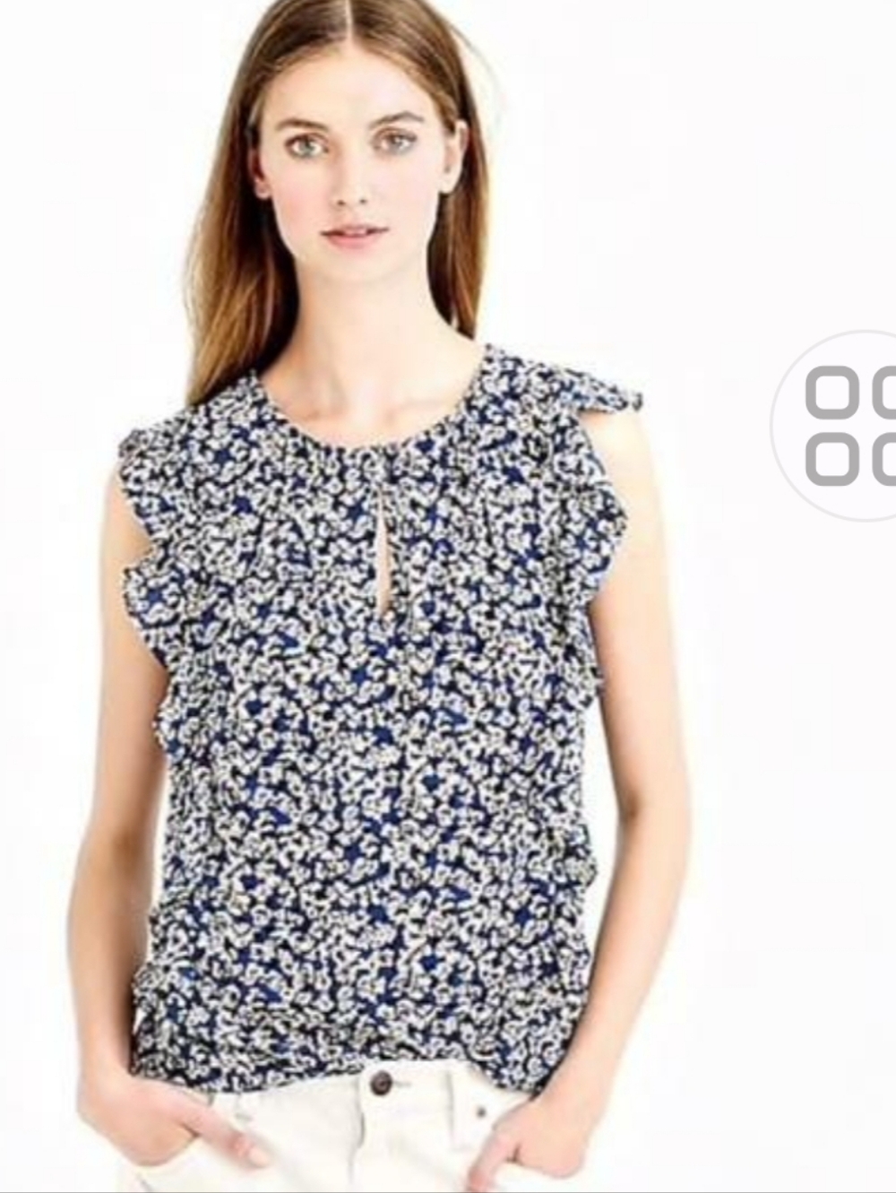 J. Crew Cascade Ruffle Blouse